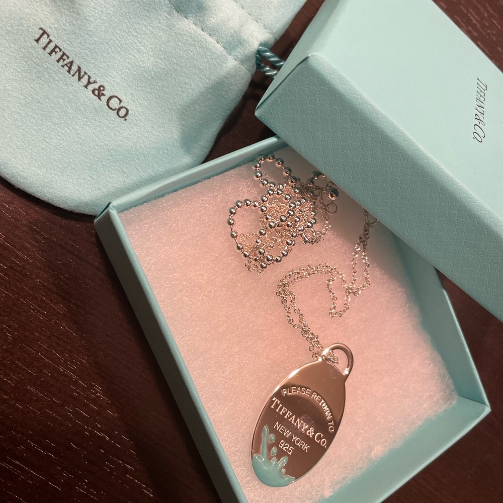 Tiffany & Co Blue Splash Pendant Necklace